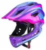 Kinderfahrradhelm mit abnehmbarem Maul Größe S - lila-rosa Produktbild-Vorschau 1