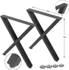 2x Tischgestell X-Form, 70 x 60 cm (Höhe x Breite), raw Produktbild-Vorschau 5