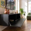 Mobile TV moderno da parete nero da 160 cm - Oviala Holly Anteprima dell’immagine prodotto 3