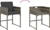vidaXL 13-tlg. Garten-Essgruppe mit Kissen Grau Poly Rattan Produktbild-Vorschau 7