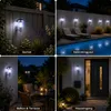 4er Set Solar-Wandleuchten LED Außen Silber – mit Akku & Produktbild-Vorschau 5