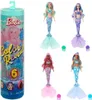 A collage of Barbie Color Reveal mermaid dolls and their packaging. Voir les images du produit