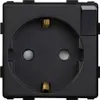 Steckdoseneinsatz 230V schwarz mit Schalter RTX SH Produktbild-Vorschau 1