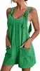 ASKSA Damen Jumpsuit Sommer Ärmellos Kurz Latzhose Playsuit Produktbild-Vorschau 1