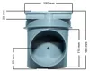 ACO Haus- und Hofablauf  150 x 150 mm, grau, DN110, Ablauf Produktbild-Vorschau 2