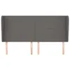vidaXL Kopfteil mit Ohren Grau 203x23x118/128 cm Kunstleder Produktbild-Vorschau 3
