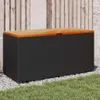 vidaXL Záhradná truhla čierna 110x50x54 cm polyratan Náhľad obrázku produktu 2
