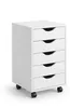 Cassettiera con rotelle Relaxdays, 5 cassetti, LxPxA: Anteprima dell’immagine prodotto 7