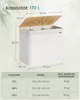 A diagram showing the dimensions and capacity of a laundry basket, with a table detailing different sizes and their load capacities. Produktbild-Vorschau