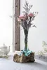 Vase "Wurzelholz" hoch, aus Holz & Glas, balinesische Produktbild-Vorschau 1