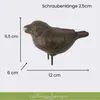 Wasserspeier Spatz aus Gusseisen inkl. Solar-Pumpe & Produktbild-Vorschau 6
