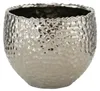 Übertopf Lajos Steingut H.10/14/19 Ø.13/17/24 cm silber 3er Produktbild-Vorschau 4