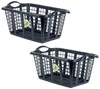 2x Wäschekorb 37L aus stabilem Kunststoff – 60x40x30 cm – Produktbild-Vorschau 2