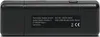 The back of a black TechniSat ISIO USB-WLAN Dual-Band adapter with product information printed on it. Produktbild-Vorschau