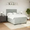 vidaXL Boxspringbett mit Matratze Hellgrau 160x200 cm Samt Produktbild-Vorschau 4