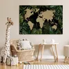 MuchoWow® Poster Weltkarte - Blätter - Braun 120x80 cm - Produktbild-Vorschau 6