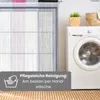 A string curtain is shown hanging in front of a window, with a washing machine in the background. A text overlay provides cleaning instructions. Náhľad obrázku produktu
