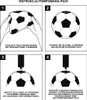 Instructions for inflating a soccer ball. Produktbild-Vorschau