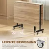 HOMCOM Esstisch, Küchentisch mit Rollen, Klapptisch für 4-6 Produktbild-Vorschau 6