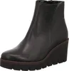 A black wedge ankle boot is shown from the side against a white background. Produktbild-Vorschau