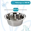 Standard Edelstahl Napf 16,5 cm 800 ml Futternapf Produktbild-Vorschau 2