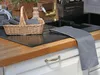 Set di 4 strofinacci in lino al 100%, colore grigio, Anteprima dell’immagine prodotto 3