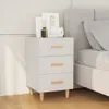 vidaXL Nočný stolík biely 40x40x66 cm Materiál drevo Náhľad obrázku produktu 1