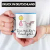 Trendation - Die Mit Dem Hund Geht Tasse Geschenk für Produktbild-Vorschau 2