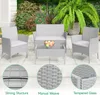 Ensemble de meubles de jardin 4 pièces Pour usage extérieur Voir les images du produit 6