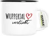 Huuraa Emaille Tasse Wuppertal verliebt 300ml Vintage Produktbild-Vorschau 1