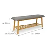 Banc à chaussures en bambou 100x30x44cm Voir les images du produit 2