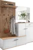 Kompaktgarderobe COMO in weiß / Artisan Eiche Nb., (BxHxT) Produktbild-Vorschau 1