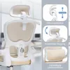 Product advertisement showing an office chair and its features. Voir les images du produit