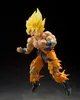 A Dragon Ball Z Super Saiyan Son Goku action figure posed in a dynamic stance against a black background. Produktbild-Vorschau