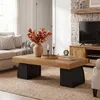 Wanbor  Couchtisch, Industrieller Couchtisch mit schwarzem Produktbild-Vorschau 4