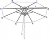 Poszycie Na Parasol Ogrodowy 8 Ramion 300Cm Khaki Wymienne Podgląd zdjęcia produktu 7