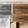 A comparison of two desk sizes, highlighting the larger option. Voir les images du produit