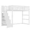 Merax Hochbett 90x200 cm mit Treppe, Regalen und Produktbild-Vorschau 6