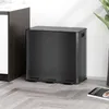 HOMCOM Odpadkový kôš 3 x 15 l, pedálový kôš s vekom, Náhľad obrázku produktu 2