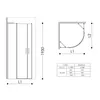 doporro Duschkabine 90x90 viertelkreis Dusche Produktbild-Vorschau 7