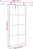 Posuvné dvere so sadou kovania, čierne 102,5x205 cm, ESG Náhľad obrázku produktu 9