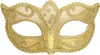 Masque vénitien en plastique doré Voir les images du produit 1