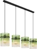 Globo Lighting Hängeleuchte Metall schwarz matt, Glasstäbe Produktbild-Vorschau 1