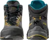 TX4 Evo Mid Gtx Approach Schuh von La Sportiva in Schwarz mit gelben Akzenten; Vorderansicht. Náhled obrázku produktu