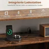 Regál COSTWAY na gramofon s zásuvkou a LED osvětlením, Náhled obrázku produktu 5