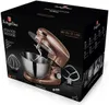 The image shows the packaging of a Berlinger Haus stand mixer. The box is black with the product prominently displayed on the front. The mixer itself is rose gold and silver. Anteprima dell’immagine prodotto