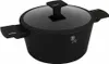 A black pot with a glass lid and black handles, shown from a slightly elevated side angle against a white background. Náhľad obrázku produktu