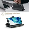 A product image showing a phone case with a kickstand feature, with a laptop in the background. Produktbild-Vorschau