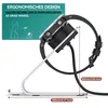A smartwatch charging stand with a diagram illustrating ergonomic design. Produktbild-Vorschau