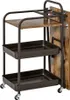 HOMCOM HOMCOM Küchenwagen - 2 Tabletts - Schwarz/Braun - Produktbild-Vorschau 2
